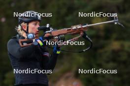 11.10.2024, Ramsau am Dachstein, Austria (AUT): Sophie Chauveau (FRA) - Biathlon summer training, Dachsteinglacier, Ramsau am Dachstein (AUT). www.nordicfocus.com. © Manzoni/NordicFocus. Every downloaded picture is fee-liable.