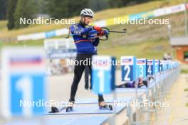 16.09.2024, Lenzerheide, Switzerland (SUI): Fabien Claude (FRA) - Biathlon summer training, Lenzerheide (SUI). www.nordicfocus.com. © Manzoni/NordicFocus. Every downloaded picture is fee-liable.