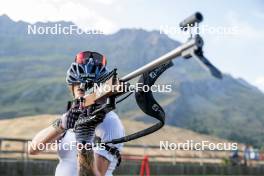 29.08.2024, Bessans, France (FRA): Lou Jeanmonnot (FRA) - Biathlon summer training, Bessans (FRA). www.nordicfocus.com. © Authamayou/NordicFocus. Every downloaded picture is fee-liable.