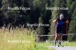 15.07.2024, Lenzerheide, Switzerland (SUI): Nikolas Burkhart (USA) - Biathlon summer training, Lenzerheide (SUI). www.nordicfocus.com. © Manzoni/NordicFocus. Every downloaded picture is fee-liable.