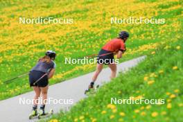 20.05.2024, Lenzerheide, Switzerland (SUI): Lena Haecki-Gross (SUI), Lydia Hiernickel (SUI), (l-r) - Biathlon summer training, Lenzerheide (SUI). www.nordicfocus.com. © Manzoni/NordicFocus. Every downloaded picture is fee-liable.