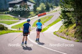 06.06.2024, Lavaze, Italy (ITA): Jesper Nelin (SWE), Elvira Oeberg (SWE), (l-r)  - Biathlon summer training, Lavaze (ITA). www.nordicfocus.com. © Barbieri/NordicFocus. Every downloaded picture is fee-liable.