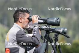 19.06.2024, Lavaze, Italy (ITA): Fabio Cianciana (ITA), coach team Italy - Biathlon summer training, Lavaze (ITA). www.nordicfocus.com. © Vanzetta/NordicFocus. Every downloaded picture is fee-liable.