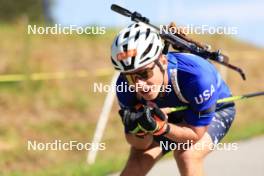 15.07.2024, Lenzerheide, Switzerland (SUI): Vaclav Cervenka (USA) - Biathlon summer training, Lenzerheide (SUI). www.nordicfocus.com. © Manzoni/NordicFocus. Every downloaded picture is fee-liable.