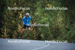 27.08.2024, Martell, Italy (ITA): Giacomel Tommaso (ITA) - Biathlon summer training, Martell (ITA). www.nordicfocus.com. © Vanzetta/NordicFocus. Every downloaded picture is fee-liable.