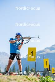 29.08.2024, Bessans, France (FRA): Oscar Lombardot (FRA) - Biathlon summer training, Bessans (FRA). www.nordicfocus.com. © Authamayou/NordicFocus. Every downloaded picture is fee-liable.