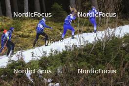 06.11.2024, Davos, Switzerland (SUI): Jeremy Finello (SUI), Arnaud Du Pasquier (SUI), (l-r) - Biathlon training, snowfarming track, Davos (SUI). www.nordicfocus.com. © Manzoni/NordicFocus. Every downloaded picture is fee-liable.