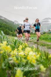 19.06.2024, Tignes, France (FRA): Sophie Chauveau (FRA), Mélissa Gal (FRA), (l-r) - Biathlon summer training, Tignes (FRA). www.nordicfocus.com. © Authamayou/NordicFocus. Every downloaded picture is fee-liable.