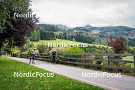 30.09.2024, Lavaze, Italy (ITA): Michela Carrara (ITA), Samuela Comola (ITA), (l-r) - Biathlon summer training, Lavaze (ITA). www.nordicfocus.com. © Barbieri/NordicFocus. Every downloaded picture is fee-liable.