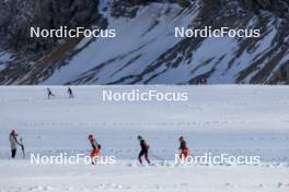 14.10.2024, Ramsau am Dachstein, Austria (AUT): Amy Baserga (SUI), Lisa Theresa Hauser (AUT), Lea Meier (SUI), (l-r) - Biathlon summer training, Dachsteinglacier, Ramsau am Dachstein (AUT). www.nordicfocus.com. © Manzoni/NordicFocus. Every downloaded picture is fee-liable.