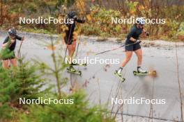 13.10.2024, Ramsau am Dachstein, Austria (AUT): Lea Meier (SUI), Lisa Theresa Hauser (AUT), Lena Haecki-Gross (SUI), (l-r) - Biathlon summer training, Ramsau am Dachstein (AUT). www.nordicfocus.com. © Manzoni/NordicFocus. Every downloaded picture is fee-liable.