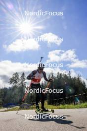 15.09.2024, Lenzerheide, Switzerland (SUI): Quentin Fillon Maillet (FRA) - Sommer Nordic Event 2024, Sommer Biathlon Cup, Lenzerheide (SUI). www.nordicfocus.com. © Manzoni/NordicFocus. Every downloaded picture is fee-liable.