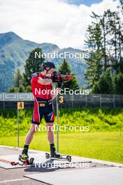 27.06.2024, Lavaze, Italy (ITA): Johannes Dale-Skjevdal (NOR) - Biathlon summer training, Lavaze (ITA). www.nordicfocus.com. © Barbieri/NordicFocus. Every downloaded picture is fee-liable.