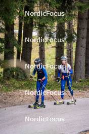 30.09.2024, Lavaze, Italy (ITA): Beatrice Trabucchi (ITA), Martina Trabucchi (ITA), (l-r) - Biathlon summer training, Lavaze (ITA). www.nordicfocus.com. © Barbieri/NordicFocus. Every downloaded picture is fee-liable.