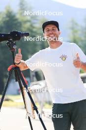 15.07.2024, Lenzerheide, Switzerland (SUI): Emil Bormetti (ITA), Coach Team USA - Biathlon summer training, Lenzerheide (SUI). www.nordicfocus.com. © Manzoni/NordicFocus. Every downloaded picture is fee-liable.