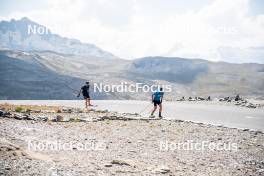 28.08.2024, Bessans, France (FRA): Emilien Jacquelin (FRA), Quentin Fillon-Maillet (FRA), (l-r) - Biathlon summer training, Bessans (FRA). www.nordicfocus.com. © Authamayou/NordicFocus. Every downloaded picture is fee-liable.