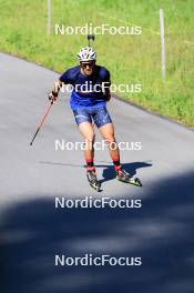 15.07.2024, Lenzerheide, Switzerland (SUI): Vincent Bonacci (USA) - Biathlon summer training, Lenzerheide (SUI). www.nordicfocus.com. © Manzoni/NordicFocus. Every downloaded picture is fee-liable.