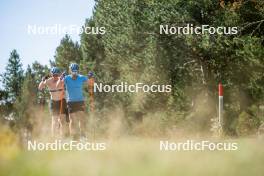 02.09.2024, Font-Romeu, France (FRA): Emil Nykvist (SWE), Malte Stefansson (SWE), (l-r) - Biathlon summer training, Font-Romeu (FRA). www.nordicfocus.com. © Authamayou/NordicFocus. Every downloaded picture is fee-liable.