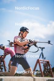 06.08.2024, Lavaze, Italy (ITA): Lara Wagner (AUT) - Biathlon summer training, Lavaze (ITA). www.nordicfocus.com. © Barbieri/NordicFocus. Every downloaded picture is fee-liable.