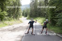 18.06.2024, Correncon-en-Vercors, France (FRA): Emilien Claude (FRA), Fabien Claude (FRA), (l-r) - Biathlon summer training, Correncon-en-Vercors (FRA). www.nordicfocus.com. © Joly/NordicFocus. Every downloaded picture is fee-liable.