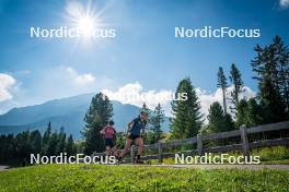 06.08.2024, Lavaze, Italy (ITA): Kristina Oberthaler (AUT), Tamara Steiner (AUT), (l-r)  - Biathlon summer training, Lavaze (ITA). www.nordicfocus.com. © Barbieri/NordicFocus. Every downloaded picture is fee-liable.