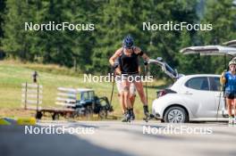 28.08.2024, Bessans, France (FRA): Lou Jeanmonnot (FRA) - Biathlon summer training, Bessans (FRA). www.nordicfocus.com. © Authamayou/NordicFocus. Every downloaded picture is fee-liable.