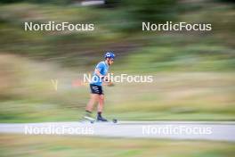 29.08.2024, Bessans, France (FRA): Oscar Lombardot (FRA) - Biathlon summer training, Bessans (FRA). www.nordicfocus.com. © Authamayou/NordicFocus. Every downloaded picture is fee-liable.