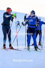 14.10.2024, Ramsau am Dachstein, Austria (AUT): Amy Baserga (SUI), Lisa Theresa Hauser (AUT), (l-r) - Biathlon summer training, Dachsteinglacier, Ramsau am Dachstein (AUT). www.nordicfocus.com. © Manzoni/NordicFocus. Every downloaded picture is fee-liable.