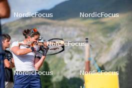 29.08.2024, Bessans, France (FRA): Julia Simon (FRA) - Biathlon summer training, Bessans (FRA). www.nordicfocus.com. © Authamayou/NordicFocus. Every downloaded picture is fee-liable.