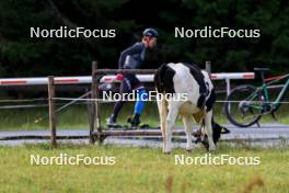 10.09.2024, Lenzerheide, Switzerland (SUI): Arnaud Du Pasquier (SUI) - Biathlon summer training, Lenzerheide (SUI). www.nordicfocus.com. © Manzoni/NordicFocus. Every downloaded picture is fee-liable.