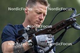 27.08.2024, Martell, Italy (ITA): Lukas Hofer (ITA) - Biathlon summer training, Martell (ITA). www.nordicfocus.com. © Vanzetta/NordicFocus. Every downloaded picture is fee-liable.