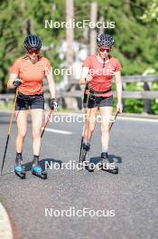 27.06.2024, Juf, Switzerland (SUI): Aita Gasparin (SUI), Elisa Gasparin (SUI), (l-r) - Biathlon summer training, Juf (SUI). www.nordicfocus.com. © Manzoni/NordicFocus. Every downloaded picture is fee-liable.