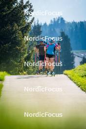 06.06.2024, Lavaze, Italy (ITA): Malte Stefansson (SWE), Elvira Oeberg (SWE), (l-r)  - Biathlon summer training, Lavaze (ITA). www.nordicfocus.com. © Barbieri/NordicFocus. Every downloaded picture is fee-liable.