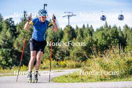 05.09.2024, Font-Romeu, France (FRA): Emil Nykvist (SWE) - Biathlon summer training, Font-Romeu (FRA). www.nordicfocus.com. © Authamayou/NordicFocus. Every downloaded picture is fee-liable.