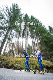 30.09.2024, Lavaze, Italy (ITA): Beatrice Trabucchi (ITA), Martina Trabucchi (ITA), (l-r) - Biathlon summer training, Lavaze (ITA). www.nordicfocus.com. © Barbieri/NordicFocus. Every downloaded picture is fee-liable.