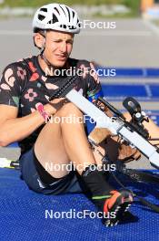 15.07.2024, Lenzerheide, Switzerland (SUI): Maxime Germain (USA) - Biathlon summer training, Lenzerheide (SUI). www.nordicfocus.com. © Manzoni/NordicFocus. Every downloaded picture is fee-liable.