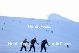 14.10.2024, Ramsau am Dachstein, Austria (AUT): Matthias Riebli (SUI), Lena Haecki-Gross (SUI), (l-r) - Biathlon summer training, Dachsteinglacier, Ramsau am Dachstein (AUT). www.nordicfocus.com. © Manzoni/NordicFocus. Every downloaded picture is fee-liable.