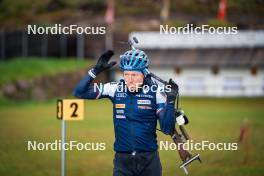 27.09.2024, Lavaze, Italy (ITA): Lukas Hofer (ITA) - Biathlon summer training, Lavaze (ITA). www.nordicfocus.com. © Barbieri/NordicFocus. Every downloaded picture is fee-liable.