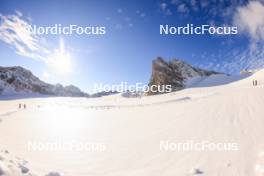 14.10.2024, Ramsau am Dachstein, Austria (AUT): Event Feature: Overview over the glacier track - Biathlon summer training, Dachsteinglacier, Ramsau am Dachstein (AUT). www.nordicfocus.com. © Manzoni/NordicFocus. Every downloaded picture is fee-liable.