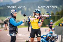 15.06.2024, Lavaze, Italy (ITA): Johannes Lukas (GER), Hanna Oeberg (SWE), (l-r)  - Biathlon summer training, Lavaze (ITA). www.nordicfocus.com. © Barbieri/NordicFocus. Every downloaded picture is fee-liable.