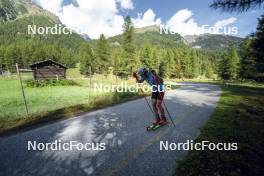 27.08.2024, Martell, Italy (ITA): Giacomel Tommaso (ITA) - Biathlon summer training, Martell (ITA). www.nordicfocus.com. © Vanzetta/NordicFocus. Every downloaded picture is fee-liable.