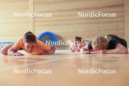 11.06.2024, Premanon, France (FRA): Julia Simon (FRA), Sophie Chauveau (FRA), (l-r) - Biathlon summer training, Premanon (FRA). www.nordicfocus.com. © Manzoni/NordicFocus. Every downloaded picture is fee-liable.