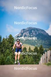 06.08.2024, Lavaze, Italy (ITA): Lara Wagner (AUT) - Biathlon summer training, Lavaze (ITA). www.nordicfocus.com. © Barbieri/NordicFocus. Every downloaded picture is fee-liable.