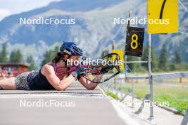 28.08.2024, Bessans, France (FRA): Lou Jeanmonnot (FRA) - Biathlon summer training, Bessans (FRA). www.nordicfocus.com. © Authamayou/NordicFocus. Every downloaded picture is fee-liable.