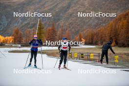 07.11.2024, Bessans, France (FRA): Célia Henaff (FRA), Lou-Anne Dupont Ballet-Baz (FRA), (l-r) - Biathlon summer training, Bessans (FRA). www.nordicfocus.com. © Authamayou/NordicFocus. Every downloaded picture is fee-liable.