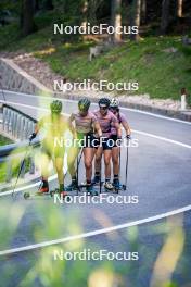 06.08.2024, Lavaze, Italy (ITA): Kristina Oberthaler (AUT), Lea Rothschopf (AUT), Lara Wagner (AUT), Lisa Osl (AUT), (l-r)  - Biathlon summer training, Lavaze (ITA). www.nordicfocus.com. © Barbieri/NordicFocus. Every downloaded picture is fee-liable.