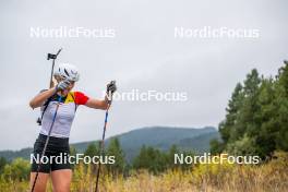 20.09.2024, Font-Romeu, France (FRA): Maya Cloetens (BEL) - Biathlon summer training, Font-Romeu (FRA). www.nordicfocus.com. © Authamayou/NordicFocus. Every downloaded picture is fee-liable.