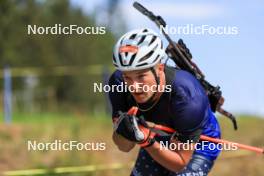 15.07.2024, Lenzerheide, Switzerland (SUI): Vincent Bonacci (USA) - Biathlon summer training, Lenzerheide (SUI). www.nordicfocus.com. © Manzoni/NordicFocus. Every downloaded picture is fee-liable.