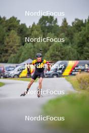 20.09.2024, Font-Romeu, France (FRA): Julien Petitjacques (BEL) - Biathlon summer training, Font-Romeu (FRA). www.nordicfocus.com. © Authamayou/NordicFocus. Every downloaded picture is fee-liable.