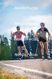 06.08.2024, Lavaze, Italy (ITA): Anna Gandler (AUT), Anna Andexer (AUT), (l-r)  - Biathlon summer training, Lavaze (ITA). www.nordicfocus.com. © Barbieri/NordicFocus. Every downloaded picture is fee-liable.